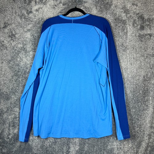 Patagonia Wool Base Layer Shirt Mens 2XL Blue Merino Wool Blend Longsleeve - Picture 2 of 7