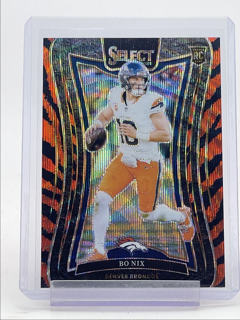 BO NIX 2024 SELECT SUITE LEVEL ROOKIE TIGER STRIPE PRIZM BRONCOS RC Q4274
