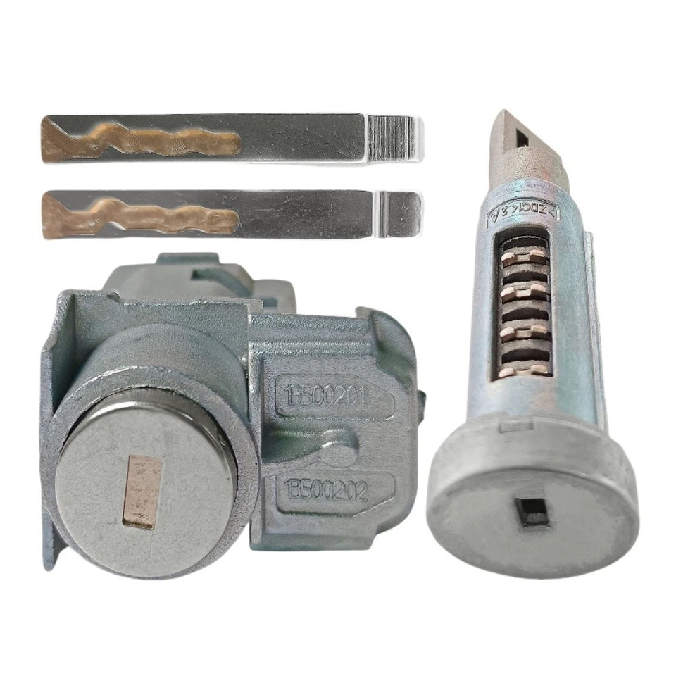 Interruptor de encendido de coche y cilindro de bloqueo de puerta delantera izquierda con 2 llaves para Chevrolet Camaro Foto 3 de 4