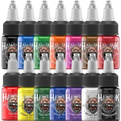 Tattoo Tinte Set 14 Farben 15ml Pigment Permanent Tattoo Zubehör