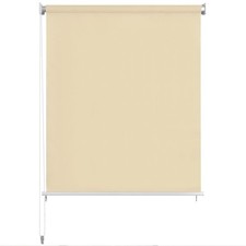 Roller Blind Cream High-density polyethylene HDPE 47.2 x 55.1 in vidaXL
