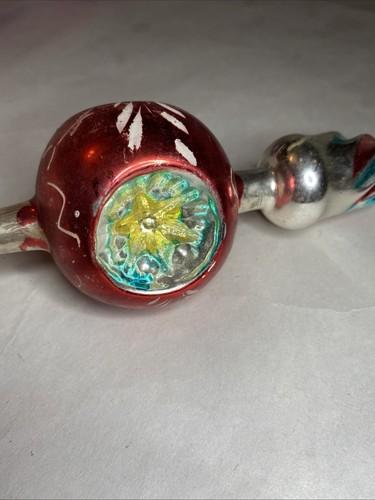 Vintage Christmas Indent Finial Twisted Tree Topper Blown Glass Approx 11" - Picture 2 of 10