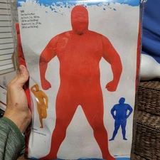 Skin Suit Full Body Coverage Plus Size Halloween Costume Red Unisex