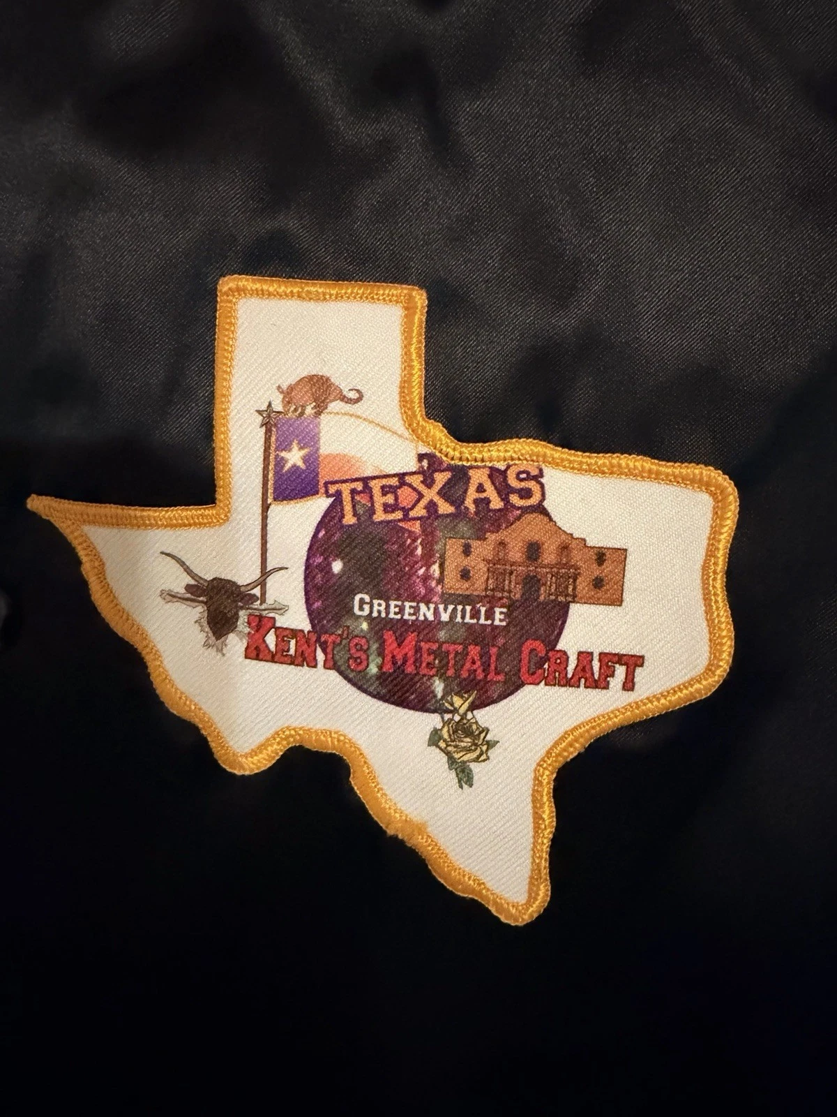 "Vintage 80s WestArk Texas NOS  Satin Bomber Jacket XL Deadstock USA Made Nylon” image 2