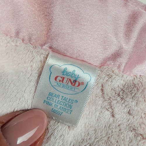 Gund Bear Tales collection pink white baby blanket 58597 - Picture 5 of 7