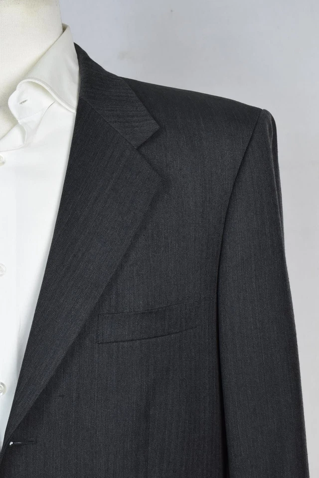 Hiras Tailor HK Bespoke Custom Men Made In England Fabric Wool Cashmere Suit 40R - Image 3 of 4
