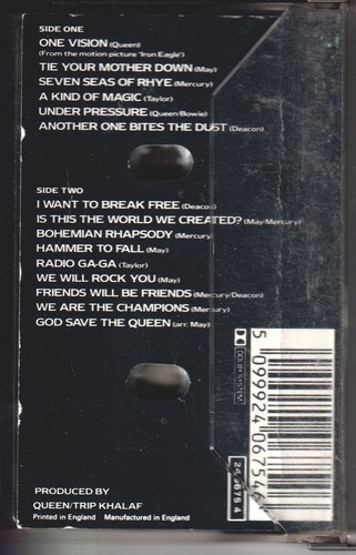 Queen Live Magic cassette UK Emi 1986 cassette clear shell with silver print - Picture 2 of 3