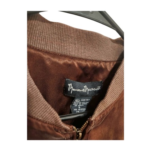 Mercer & Madison Silk Bomber Jacket S - Picture 2 of 3