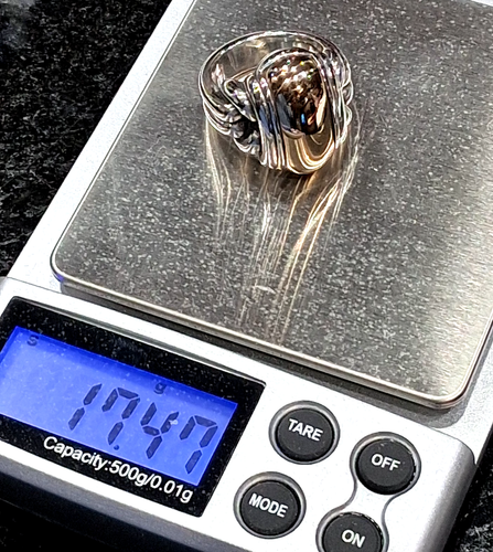 James Avery Sterling Silver 14k Large Knot Ring Gold Dome Size 6.5 Weight 17.4g - 第 10/24 張圖片