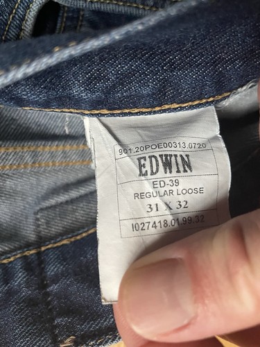 Edwin jeans Japanese denim ED 39 loose relaxed fit W31 L32 - Imagen 6 de 7