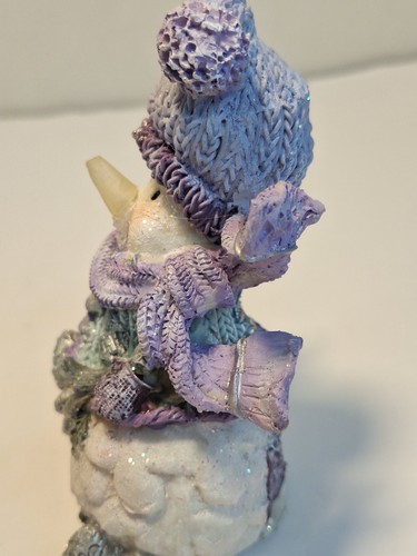 Set 2 pupazzi di neve/donna di neve lavanda. 4,5" Ottime Condizioni, Adorabile! - Foto 6 di 14