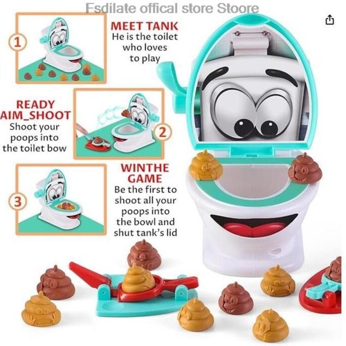Funny Poop Toilet Shooting Game – Prank Catapult Tabletop Toy for Kids & Adults - Picture 4 of 24
