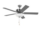 Brushed Steel 52"  Ceiling Fan from the Linden Collection
