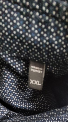 Camisa de Vestir ERMENEGILDO ZEGNA 100% Algodón Punto Azul/Negro XXL 17 1/2 x 37 - Imagen 5 de 11