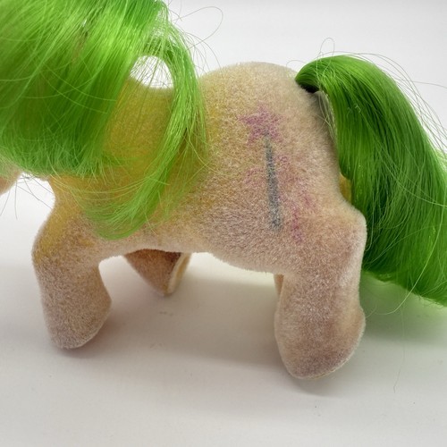 Vtg My Little Pony G1 1985 MAGIC STAR So Soft Rearing Flocked Yellow Green Hair - Picture 4 of 9