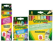 Limited Edition Retired Crayola Crayons, Colored Pencils & Markers    Brand New!