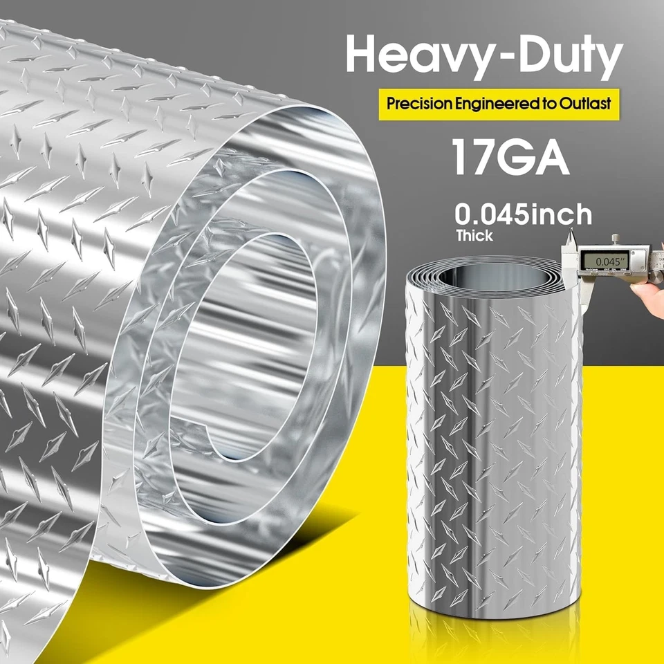 Катушка алюминиевая алмазная пластина листовой металл толщина 0,045 дюйма сплав 3003-H22 - не скользящая - Изображение 2 из 4