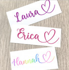 Personalised Vinyl Name Stickers Custom Decal Wedding School Water Bottle Label