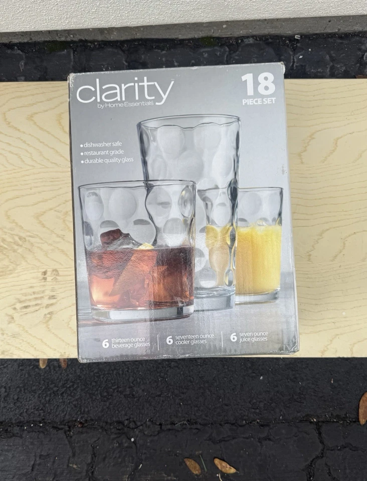 Juego de cristales Clarity by HomeEssentials 18 piezas — Nuevo Foto 2 de 4