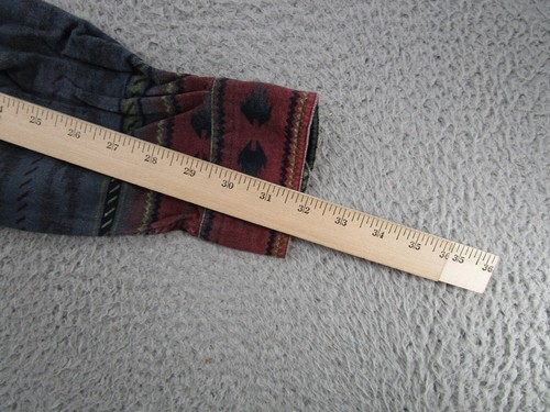 Camisa de franela azteca navajo suroeste Woolrich vintage años 90 botones talla XL - Imagen 7 de 9