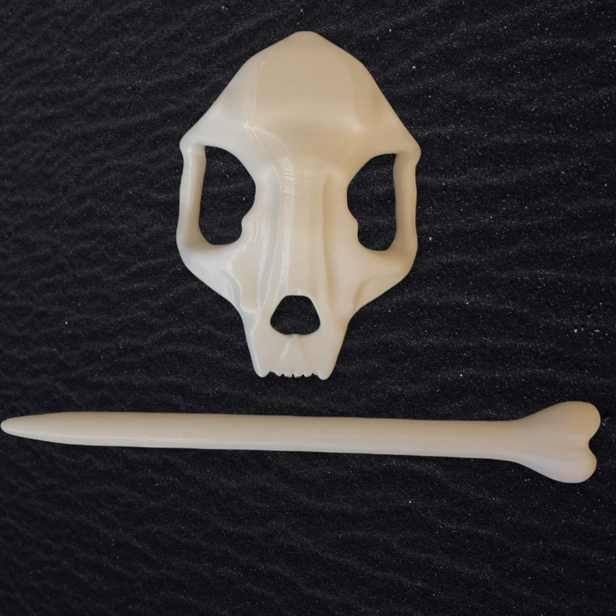 Gothic Punk Skull Hairpin Stick Accessory Jewelry Ornament Y2K Chic Bone and Skull Hair Sticks, Realistic Tree Branch Hair Wand  main image 2