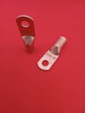 2 Pieces 4Ga Lugs Copper Ring Terminal. 1/4" Stud Hole Ring Terminal