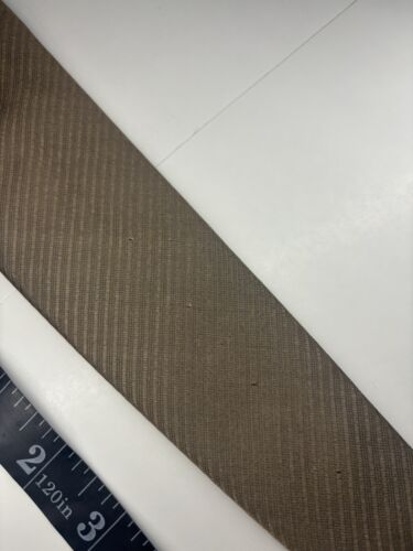Christian Dior Vintage Solid Brown Striped Necktie Mens 100% silk tie 55” X3.25” - Picture 6 of 7