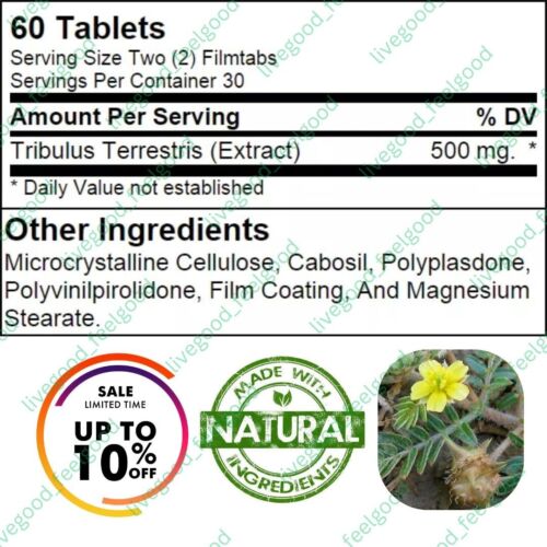 TRIBESTAN Original por Sopharma Tribulus Terrestris Booster 60 Comprimidos 250mg - Imagen 12 de 12
