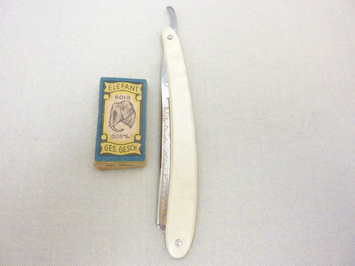 Vintage 5/8"" Solingen Elixio gerader Rasierer Rasiermesser Deutschland + Klinge - Bild 5 von 5
