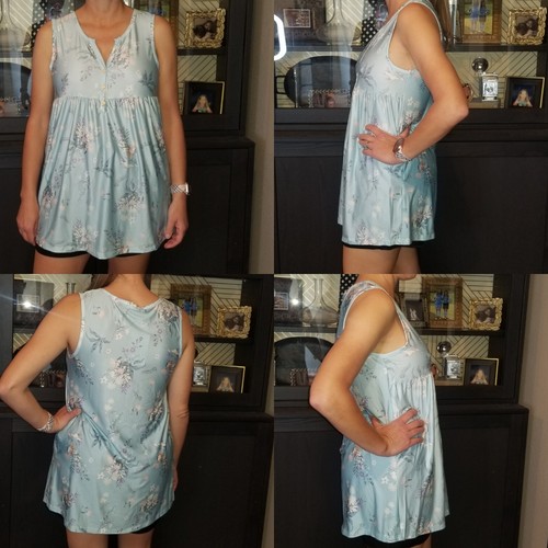 Women's Paisley & Floral Button-Front Sleeveless Tank Top Cute Soft MSRP $70 - Picture 4 of 17