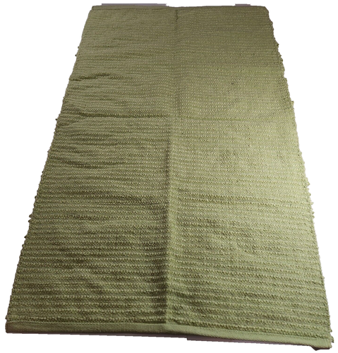 Chenille Shag Throw Rug Bath Mat 27 x 45 inch Lime Green Handwoven Cotton New - Picture 14 of 21