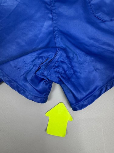 VINTAGE ADIDAS SHORTS GLANZ FOOTBALL SOCCER MENS SPRINTER POLYAMID BLUE SIZE 6 - Picture 6 of 9