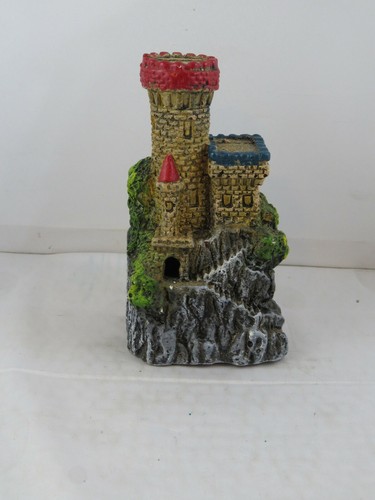Vintage Aquarium Ornament - Medieval Castle by Fritz - Hand Painted - Picture 1 of 5