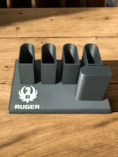 Ruger LCP II 2 380 ACP Pistol Display Stand 4 Mags Handgun Safe Organizer Black - Picture 2 of 5