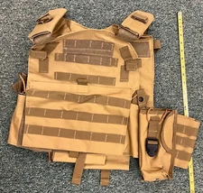 TACTICAL VEST FDE COYOTE PLATE CARRIER MILITARIA COMBAT SPORTSMAN (#7)