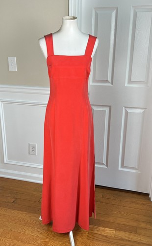 DANA BUCHMAN Seidenkleid Cropped Größe 4 Rosa Fit Flare Minimalistisch Eckiger Ausschnitt 2-teilig - Bild 5 von 10