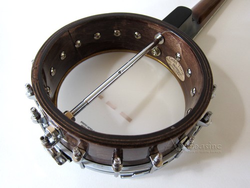 BANJO BANJO VINTAGE EFFETTO ORO UNICO RETRO APERTO RETRO APERTO EFFETTO INVECCHIATO UKE - Foto 3 di 4