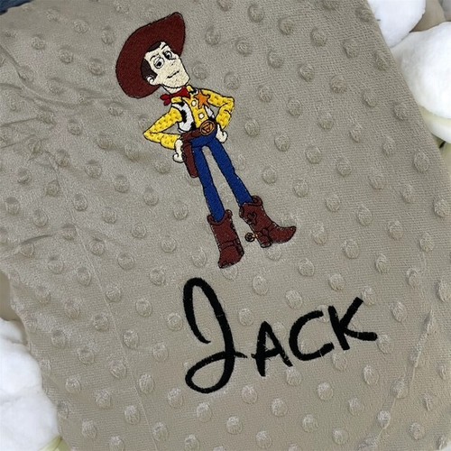 Woody Cartoon Character baby blanket|personalised embroidered blanket - Picture 2 of 6