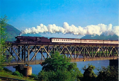 1285-Ansichtskarte Bullay Moselbrücke 01 227 Koblenz - Trier Rheinland-Pfalz DB