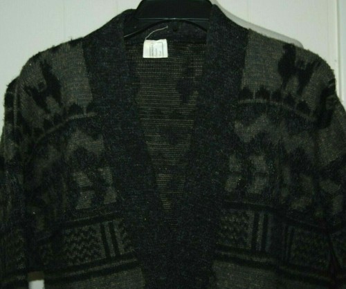 Artesanias Tahuantinsuyo Ecuador 100% Wool V Neck Cardigan Sweater Large XL - Picture 2 of 6