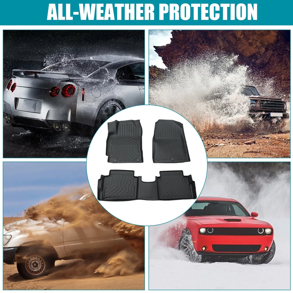 Alfombrillas de coche para Hyundai Elantra 2017-2020 forros de goma para todo tipo de clima Foto 3 de 4