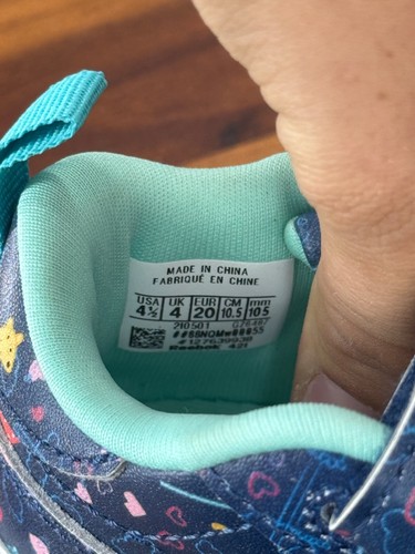 Reebok Toddler Peppa Pig Sneakers Weebok Clasp Low GZ6487 Shoe Size 4.5 Blue - Picture 9 of 10