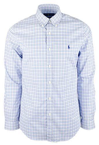 $98 Polo Ralph Lauren Men's Plaid Stretch Long Sleeves Shirt , Blue , XL - Bild 4 von 4