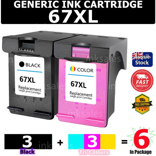 Generic HP67XL 67 XL Ink For HP DeskJet 2300 2700 2722 4120 4122 Envy 6030 6430 - Picture 10 of 12