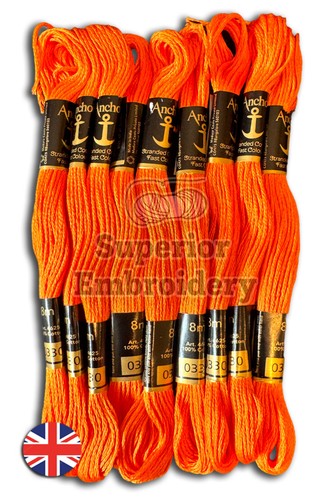 6 Anchor Stranded Cotton Embroidery Thread Skeins All purpose Assorted Colours - Picture 20 of 27