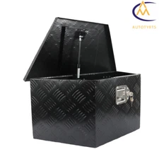 26 Inch Aluminum Trailer Tongue Box Pickup truck Tool Box Black(26''×13.3"×12")