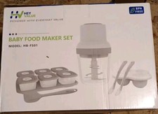 Baby Food Maker Set / Kit BPA Free Model HB-FS01 Brand New In Box Hey Value