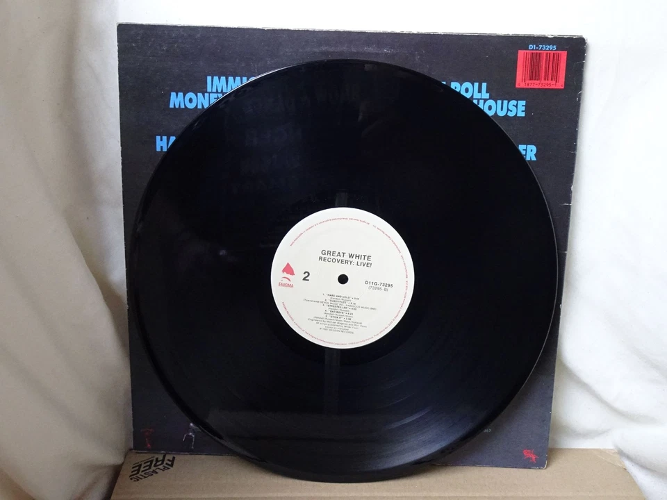 Great White: Recovery Live! 1987 U.S EX+ 1st Pressing LP Foto 3 de 4