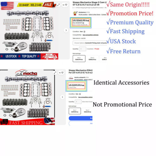 Sloppy Mechanics Stage 2 Cam Lifters Kit For LS1 4.8 5.3 5.7 6.0 6.2 LS +7.400 - Bild 3 von 48