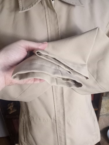 New York & Company Women's 6, City Stretch Jacket Zip Up Beige, Pockets - Picture 6 of 10